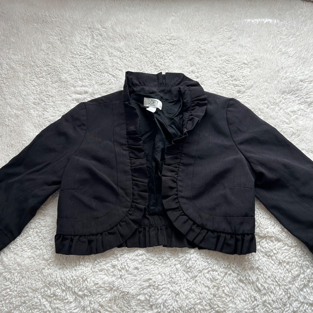 Ann Taylor LOFT Jacket Women 4P Career Business Teacher Emo Grunge Cotton Classy